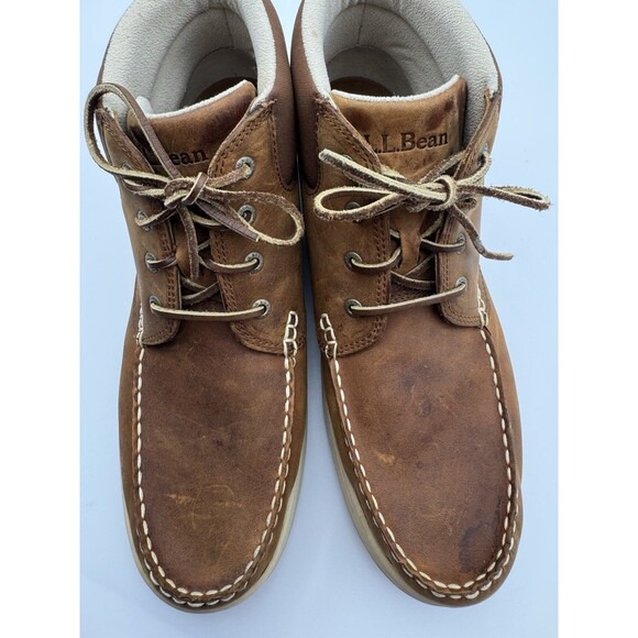 LL Bean Men’s Chukka Boots Moc Toe Brown Comfort Shoes Casual 14 Medium main image 8